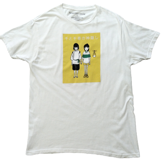 ジブリ(ジブリ)の古着　千と千尋　Tシャツ　小さいXLサイズ　白　ジブリ　アニメT　映画　公式 *(Tシャツ/カットソー(半袖/袖なし))