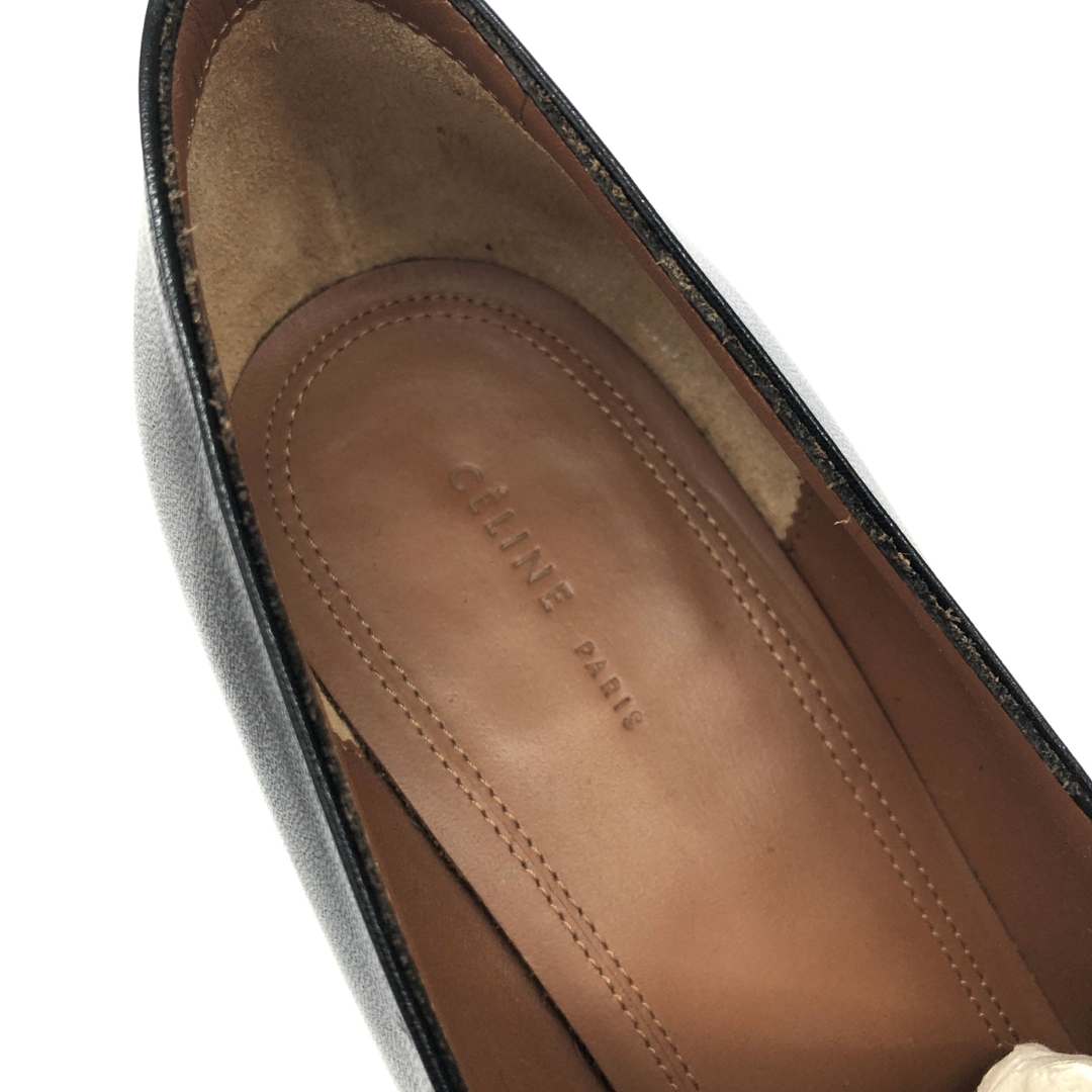 CELINE(セリーヌ)のCELINE セリーヌ ローファーパンプス 表記サイズ:36.5 レザー    ブラック/ホワイト レディース / 240001156480 レディースの靴/シューズ(その他)の商品写真