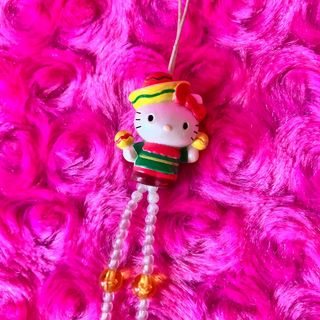ハローキティ(ハローキティ)の平成レトロ☆レア☆ハローキティ　メキシコ　ストラップ(キャラクターグッズ)