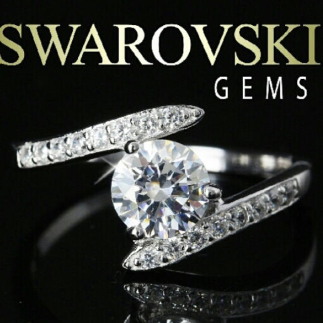 SWAROVSKI(スワロフスキー)の【SWAROVSKIリング】ジェム刻印有り ゴージャスな指元に注目度UP レディースのアクセサリー(リング(指輪))の商品写真