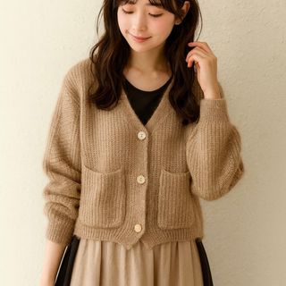 プラージュ(Plage)のPlage enrica プラージュ エンリカ シャギーカーディガン モヘア(カーディガン)