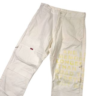 カールヘルム(Karl Helmut)のKarl Helmut カールヘルム プリントデザイン コットンパンツ M/ホワイト(ワークパンツ/カーゴパンツ)