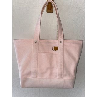 帆布トートバック A4サイズ　ピンクベージュ　お弁当