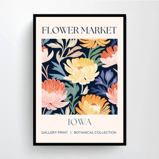 08.FLOWER MARKET　ボタニカル　北欧　インテリア　アートポスター