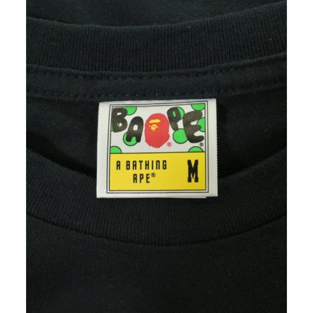 A BATHING APE(アベイシングエイプ)のA BATHING APE アベイシングエイプ Tシャツ・カットソー M 黒 【古着】【中古】【送料無料】 メンズのトップス(Tシャツ/カットソー(半袖/袖なし))の商品写真