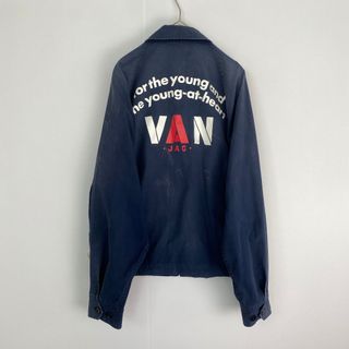 ヴァンヂャケット ブルゾン VANJAC 短丈 バックプリント バックロゴ 