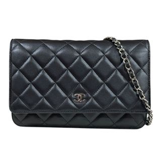 シャネル(CHANEL)のシャネル マトラッセ ショルダーバッグ ラムスキン A33814 ブラック レディース CHANEL  中古(ショルダーバッグ)