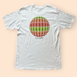 ステューシー(STUSSY)の00s ステューシー 両面プリント シャドーマン 半袖 Tシャツ ホワイト M(Tシャツ/カットソー(半袖/袖なし))