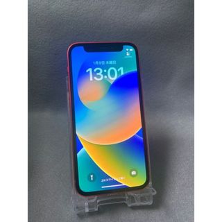 アイフォーン(iPhone)の美品 国内版 SIMフリー iPhone12 mini 64GB レッド色(スマートフォン本体)