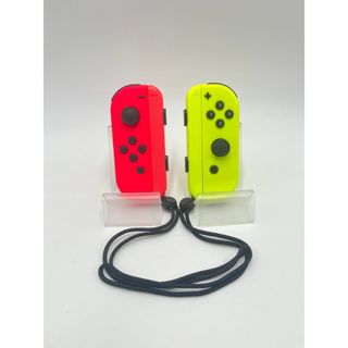 【動作品】 純正 ニンテンドー スイッチ ジョイコン 左右ペア ネオンピンク ネオンイエロー 0903-505