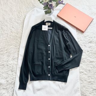 エルメス(HERMES)の新品未使用タグ付★HERMES★シルク★ウール★ツイルレーヌ★カーディガン(カーディガン)