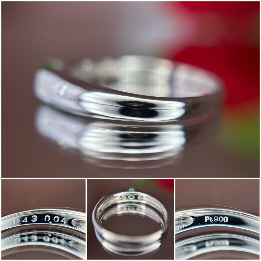 天然ツァボライト グリーングロッシュラー ダイヤモンド リング 計0.47ct 天然ツァボライト グリーングロッシュラー ダイヤモンド リング 計0.47ct