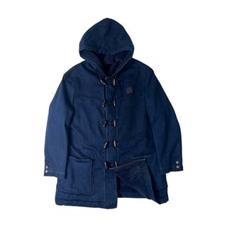 PAPAS パパス 裏ボア デニム ダッフルコート L/ネイビー(その他)