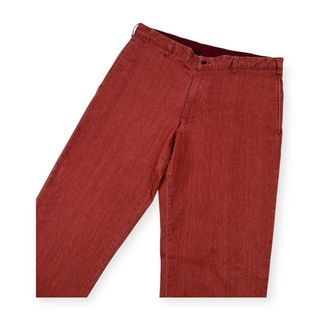 PAPAS パパス ツータック カラー ソフト デニム パンツ サイズ 50 (L) /メンズ/レッド/赤系/カラーデニム(その他)
