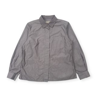 マーガレットハウエル(MARGARET HOWELL)のMARGARET HOWELL マーガレットハウエル 比翼 長袖シャツ 2/グレー レディース(シャツ/ブラウス(長袖/七分))