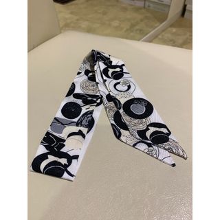 Cスカーフ カメリア 長方形スカーフ 細スカーフ バッグスカーフ バッグ飾り(バンダナ/スカーフ)