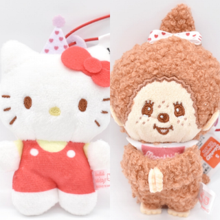 サンリオ(サンリオ)の【新品タグ付き・２種セット】ハローキティ モンチッチ マスコット 即日発送(ぬいぐるみ)