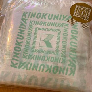 紀ノ国屋  シャイニーバッグ 　ホワイトＸミントグリーン　プレゼント包装(エコバッグ)