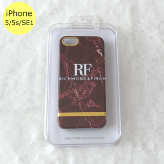 Richmond&Finch マーブル iPhone5/5s/SE1ケース 赤(iPhoneケース)