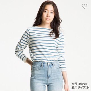 ユニクロ(UNIQLO)のUNIQLO/ 今季★ボーダーネックT(Tシャツ(長袖/七分))