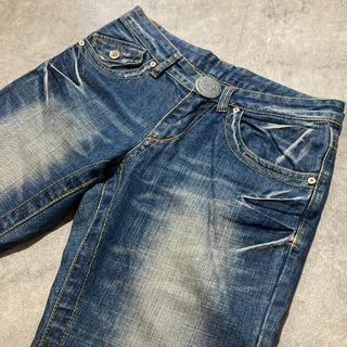 レッドペッパー(REDPEPPER)の【REDPEPPER】レッドペッパー ヴィンテージ加工 フレアデニムパンツ 28(デニム/ジーンズ)