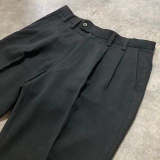 【TOURSTAGE】ツアーステージ ブラック ツータックゴルフパンツ 88cm