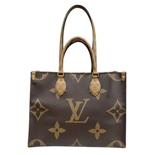 ルイヴィトン(LOUIS VUITTON)のルイヴィトン オンザゴーMM モノグラムジャイアント ショルダーバッグ モノグラムリバース M45039 ブラウン ユニセックス LOUIS VUITTON  中古(ショルダーバッグ)