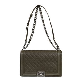 シャネル(CHANEL)のシャネル ボーイシャネル28 ショルダーバッグ レザー 92106 グリーン レディース CHANEL  中古(ショルダーバッグ)