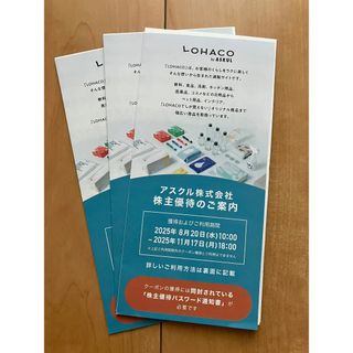 アスクル　株主優待　LOHACO　6000円分　匿名発送(ショッピング)