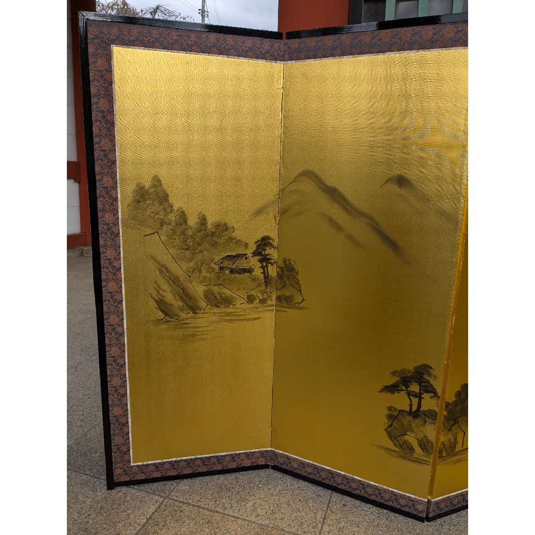 御屏風 金屏風 六曲一隻 銀座トップアート 衝立 パーテーション