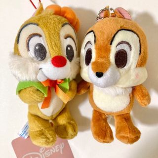 ディズニー(Disney)の ディズニー チップとデール　ぬいぐるみ　マスコット　キーホルダー　セット(ぬいぐるみ)