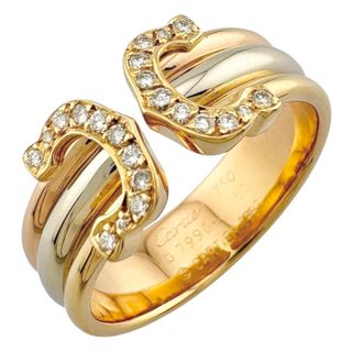 カルティエ(Cartier)のカルティエ 2C リング 指輪 10号 18金 K18イエローゴールド ダイヤモンド レディース CARTIER  中古(リング(指輪))