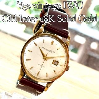 アイダブリューシー(IWC)の'63s IWC オールドインター 18金鍍金 自動巻 メンズウォッチ 点検済(腕時計(アナログ))