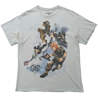 ディズニー(Disney)の古着　キングダムハーツ　Tシャツ　L　グレー　バース バイ スリープ　公式 *(Tシャツ/カットソー(半袖/袖なし))