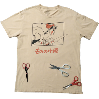 ジブリ(ジブリ)の古着　もののけ姫　Tシャツ　L　ジブリ　アニメT　ムービT　映画T　公式 *(Tシャツ/カットソー(半袖/袖なし))