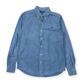 ジムフレックス(GYMPHLEX)のGymphlex ジムフレックス INDIGO DYED YARN BD ボタンダウン 長袖シャツ L/ブルー メンズ(シャツ)