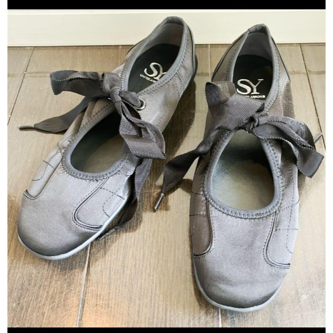 UNITED ARROWS(ユナイテッドアローズ)の【未使用級】SY UNITED ARROWSリボンソフトフラット20●↑ バレエ レディースの靴/シューズ(バレエシューズ)の商品写真