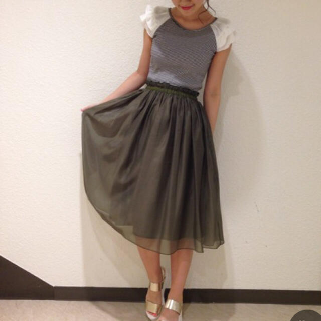 MIIA(ミーア)のミーア ギャザースカート レディースのスカート(ひざ丈スカート)の商品写真
