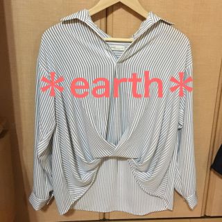 アースミュージックアンドエコロジー(earth music & ecology)の＊yuca様 専用＊earth ストライプ シャツ  ☆美品☆(シャツ/ブラウス(長袖/七分))