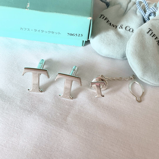 ティファニー(Tiffany & Co.)のティファニー　ロゴ　T カフス　タイタック(カフリンクス)