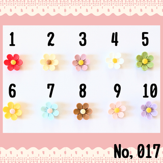 No,017 カラフル お花 デコレーション パーツ ハンドメイド デコパーツ