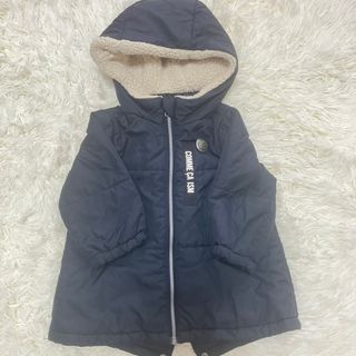 コムサイズム　COMME CA ISM　ジャンパー　フード付き　ネイビー　90