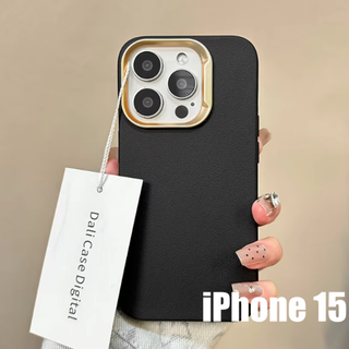 iPhone 15 無印ケース ブラック　可愛くお洒落♡