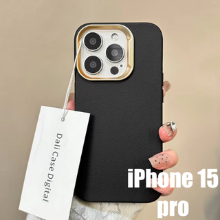 iPhone 15 proケース ブラック　可愛くお洒落♡
