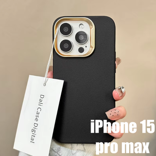 iPhone 15 pro maxケース ブラック　可愛くお洒落♡