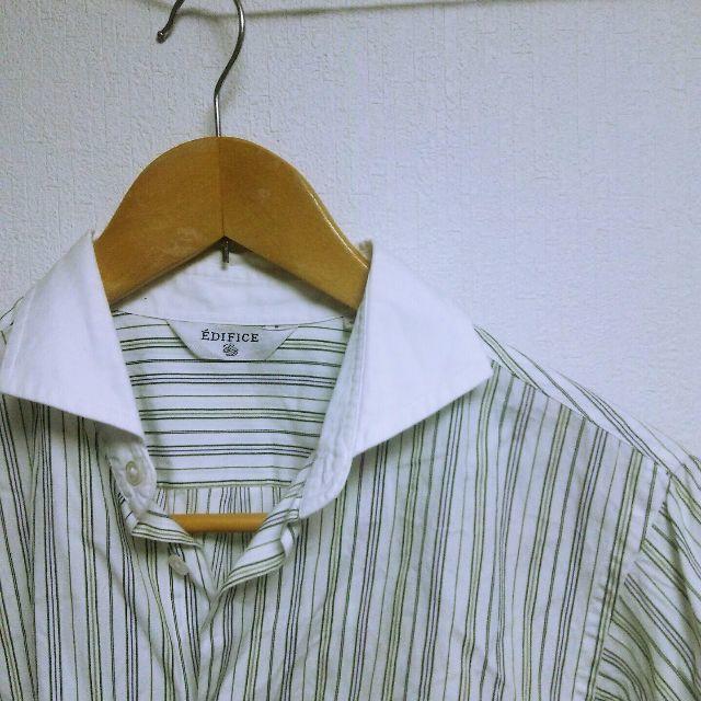 EDIFICE(エディフィス)のEDIFICE STRIPE SHIRT エディフィス ストライプ柄ポロシャツ メンズのトップス(ポロシャツ)の商品写真