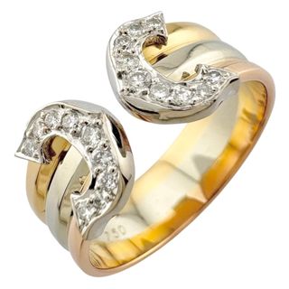カルティエ(Cartier)のカルティエ 2C リング 指輪 9号 18金 K18イエローゴールド ダイヤモンド レディース CARTIER  中古(リング(指輪))