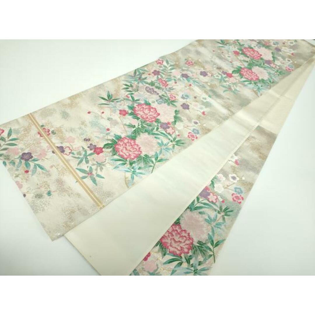 平和屋着物●六通柄袋帯　唐織　九百錦　吉祥花文　本金箔　正絹　逸品　DAAV6736ps レディースの水着/浴衣(帯)の商品写真