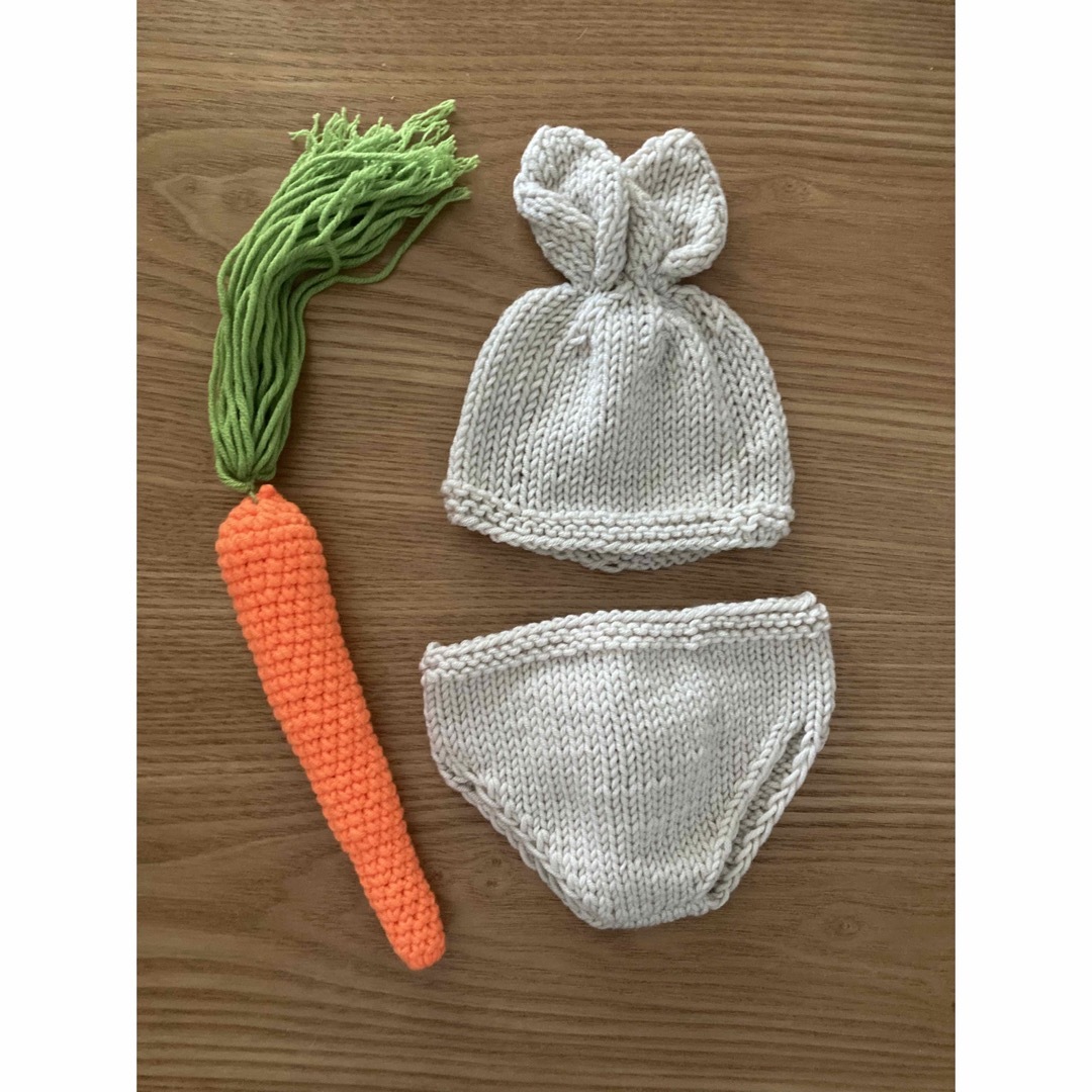 ニューボーンフォト うさぎ衣装 キッズ/ベビー/マタニティのベビー服(~85cm)(その他)の商品写真