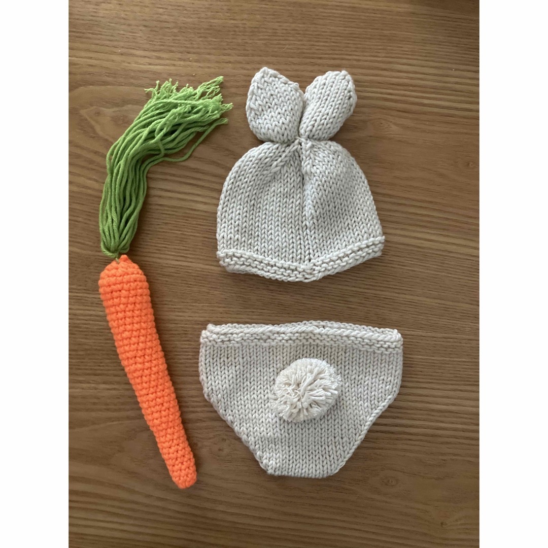 ニューボーンフォト うさぎ衣装 キッズ/ベビー/マタニティのベビー服(~85cm)(その他)の商品写真